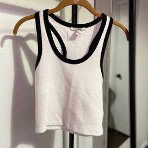 Slightly cropped racer back tank top